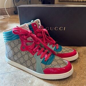 Gucci hightop sneakers size 39.5